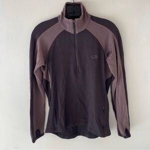 Ice Breaker 100% merino wool purple 1/4 zip top 37199